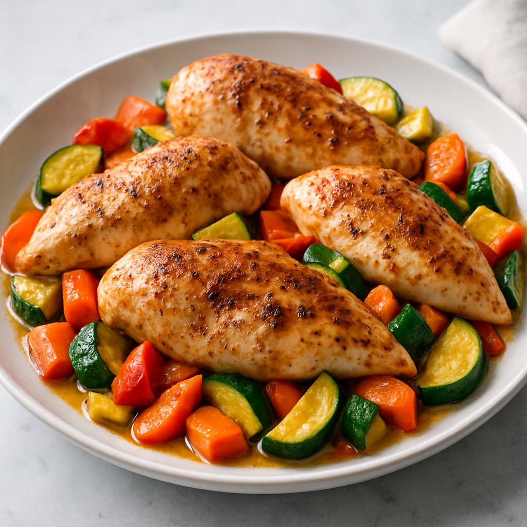 Baked Chicken with Veggies — FamilyPlate recipe