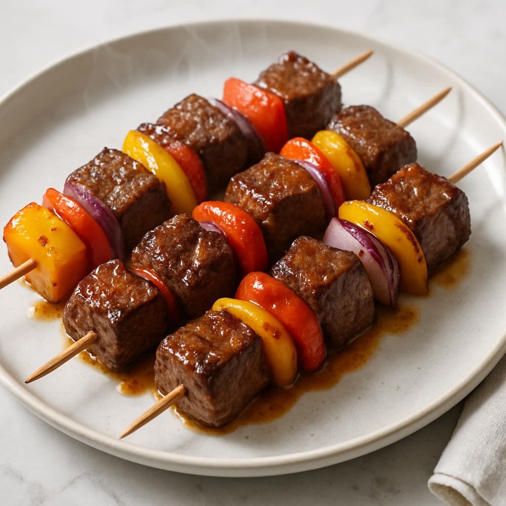 Beef and Veggie Skewers — FamilyPlate recipe