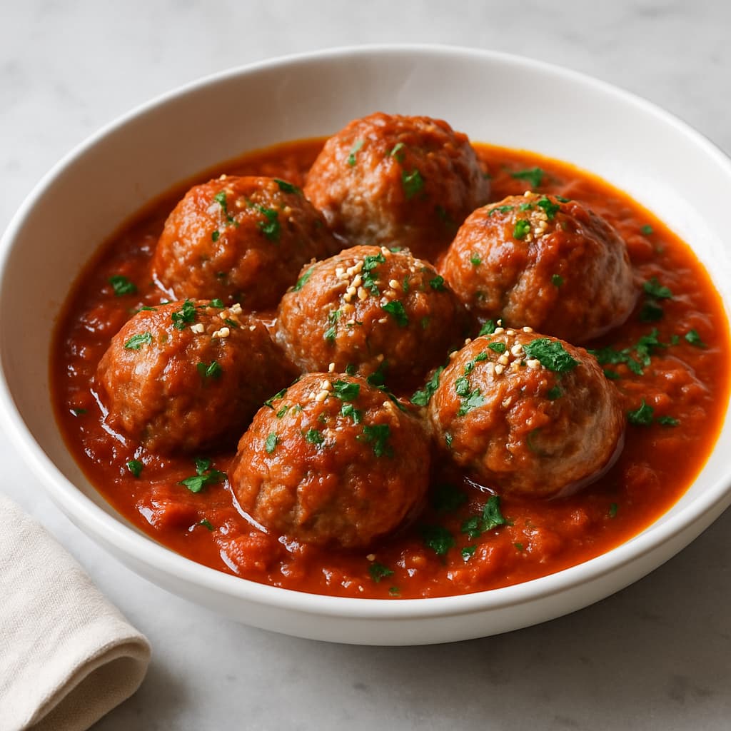 Beef Meatballs with Marinara — FamilyPlate recipe