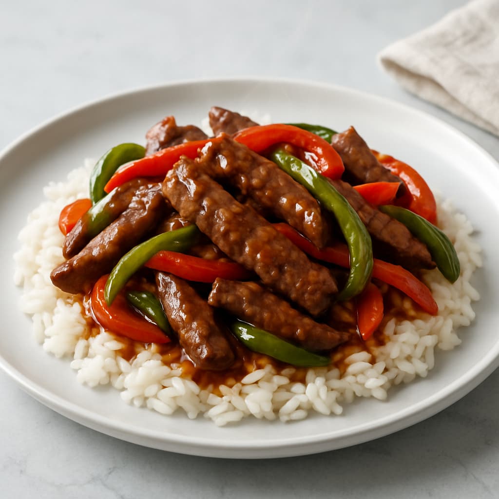 Beef Stir-Fry with Rice — FamilyPlate recipe