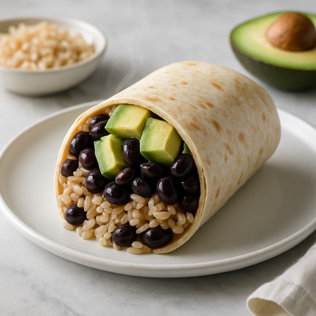 Black Bean and Rice Burrito — FamilyPlate recipe