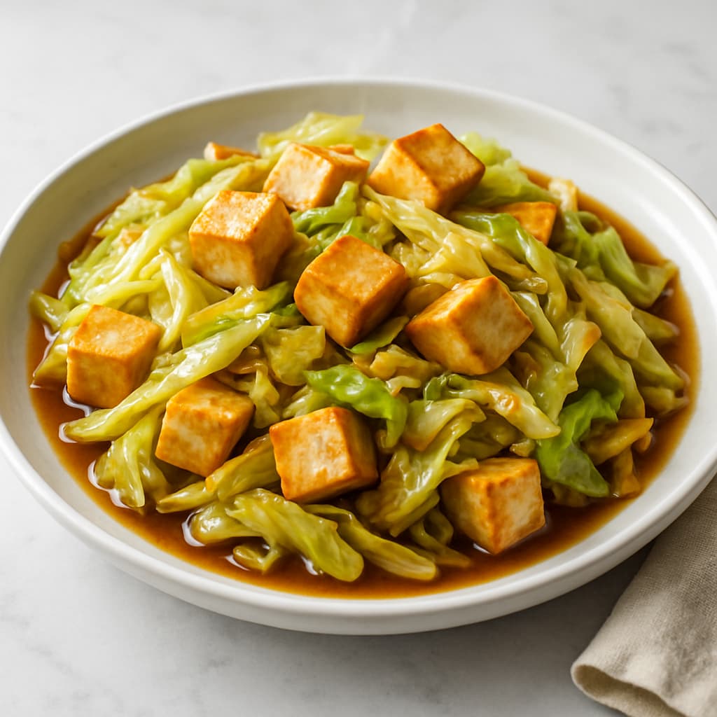 Cabbage and Tofu Stir-Fry — FamilyPlate recipe