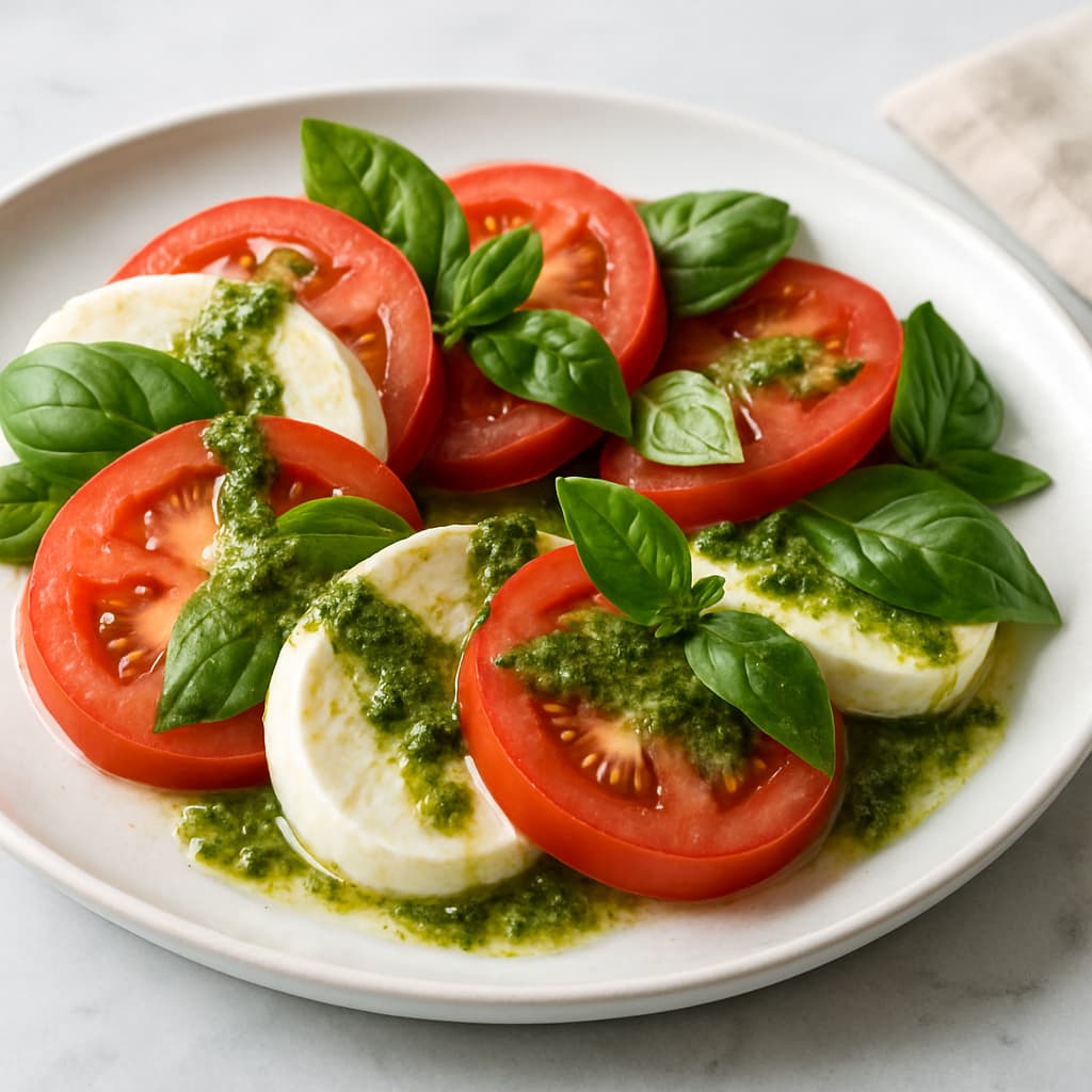 Caprese Salad with Pesto — FamilyPlate recipe
