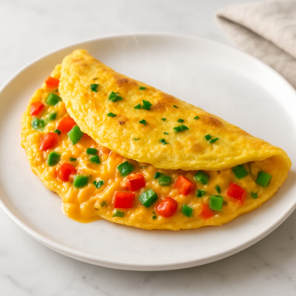 Cheesy Vegetable Omelet — FamilyPlate recipe