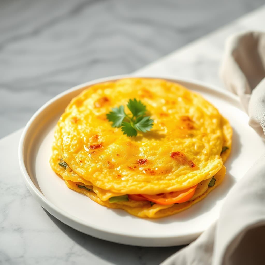 Cheesy Vegetable Omelette — FamilyPlate recipe
