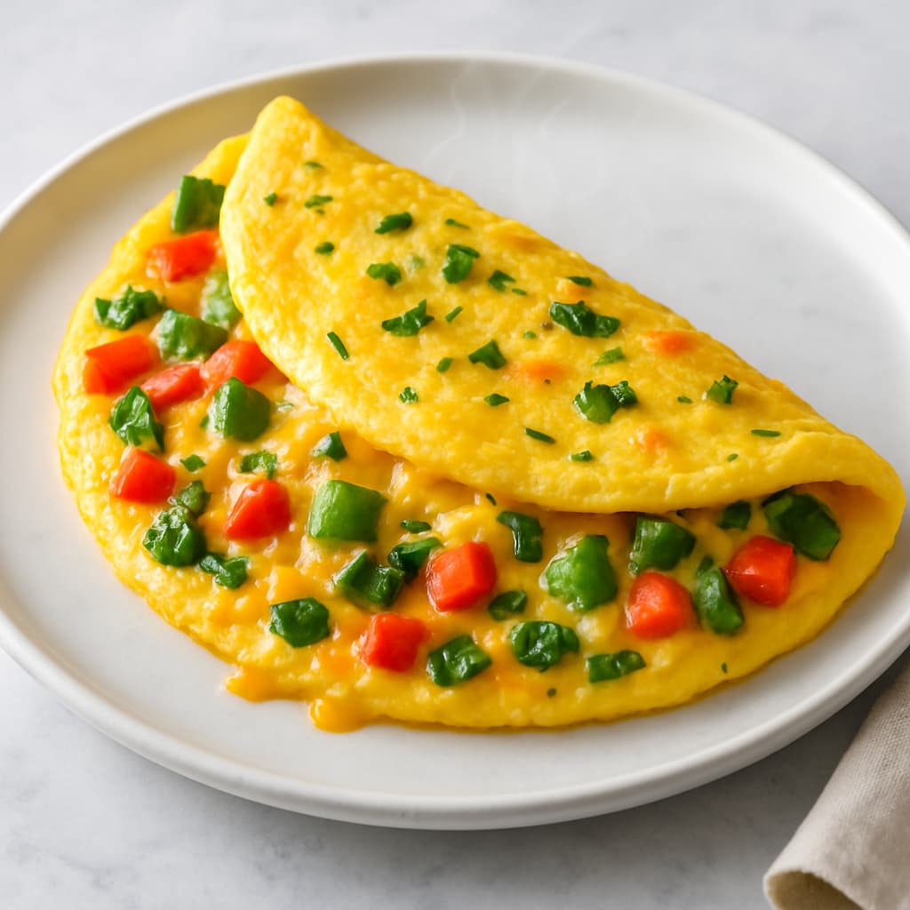 Cheesy Veggie Omelette — FamilyPlate recipe