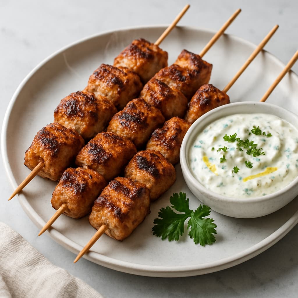 Chicken Kebabs with Tzatziki — FamilyPlate recipe