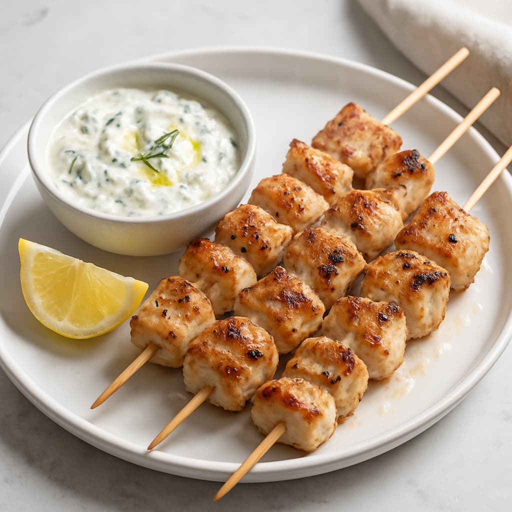 Chicken Souvlaki with Tzatziki — FamilyPlate recipe