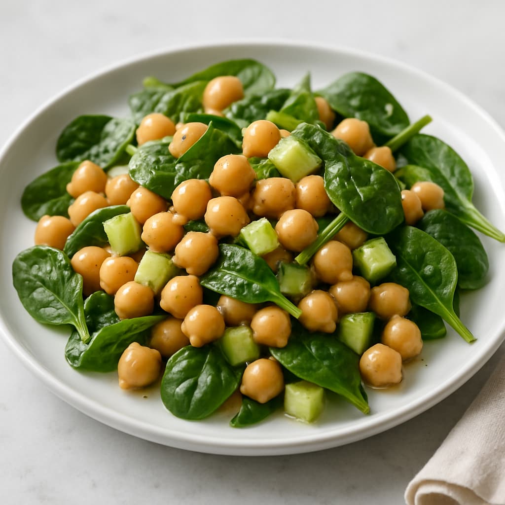 Chickpea and Spinach Salad — FamilyPlate recipe