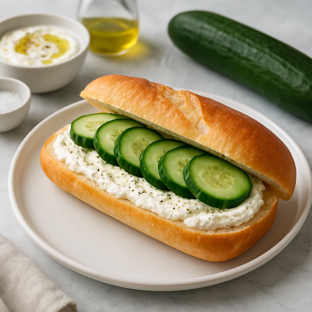 Cucumber Labneh Sandwich — FamilyPlate recipe