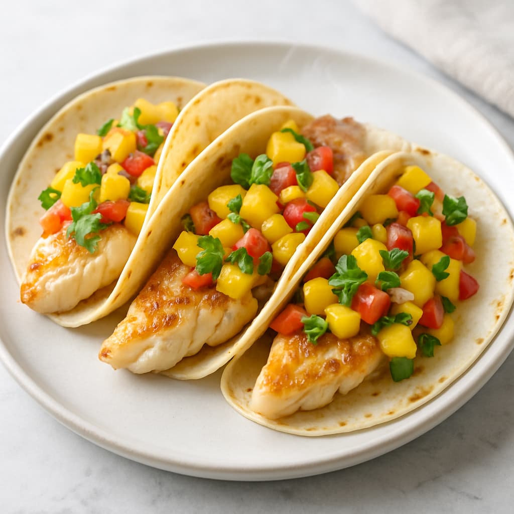 Fish Tacos with Mango Salsa — FamilyPlate recipe