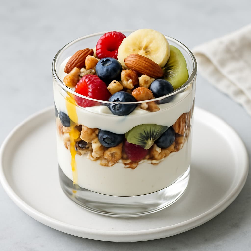 Fruit and Nut Yogurt Parfait — FamilyPlate recipe