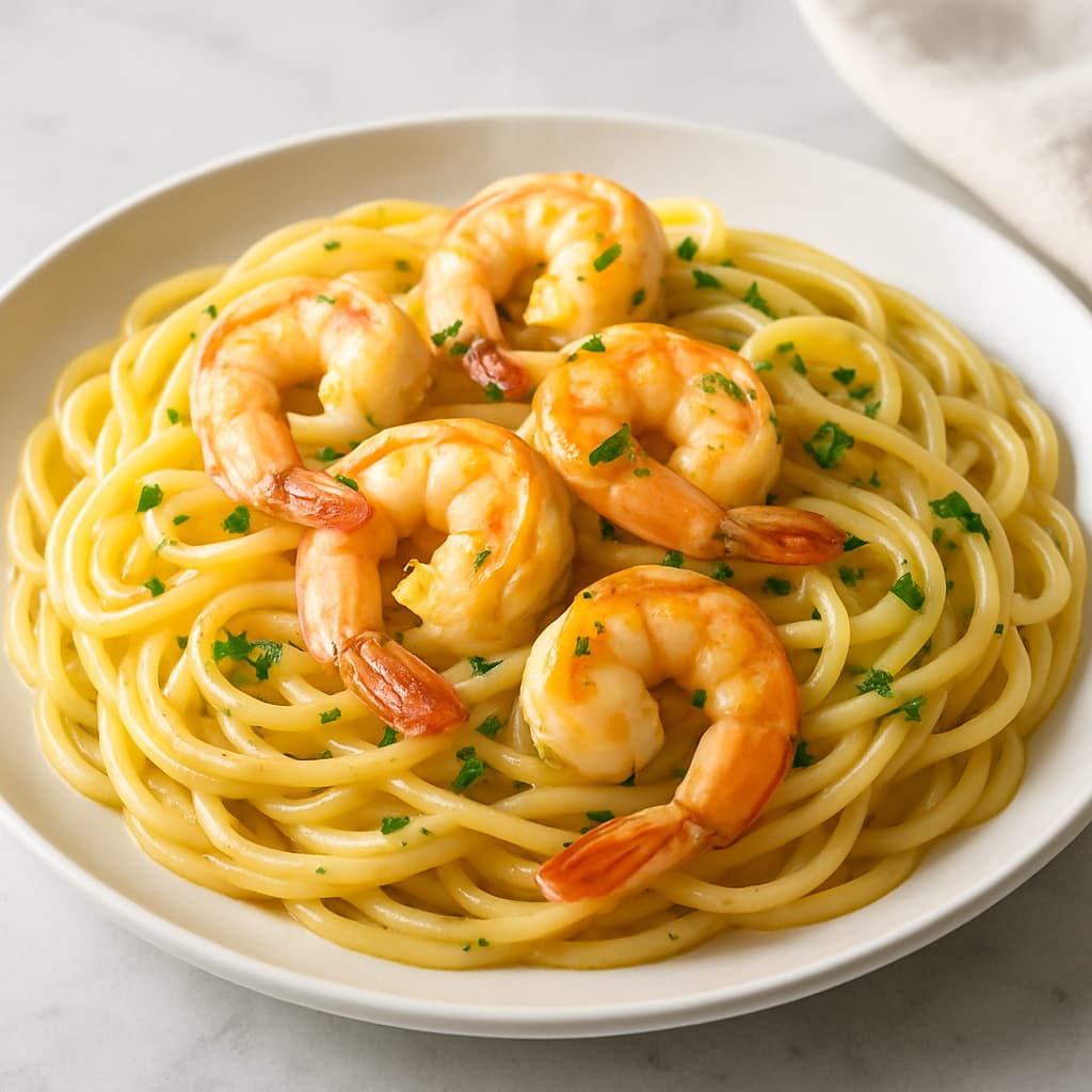 Garlic Butter Shrimp Pasta — FamilyPlate recipe