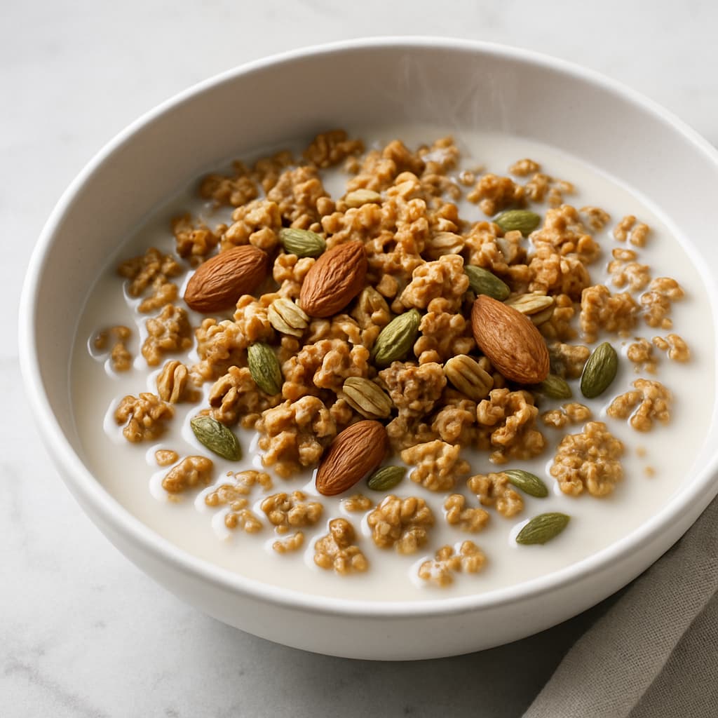 Granola with Almond Milk — FamilyPlate recipe