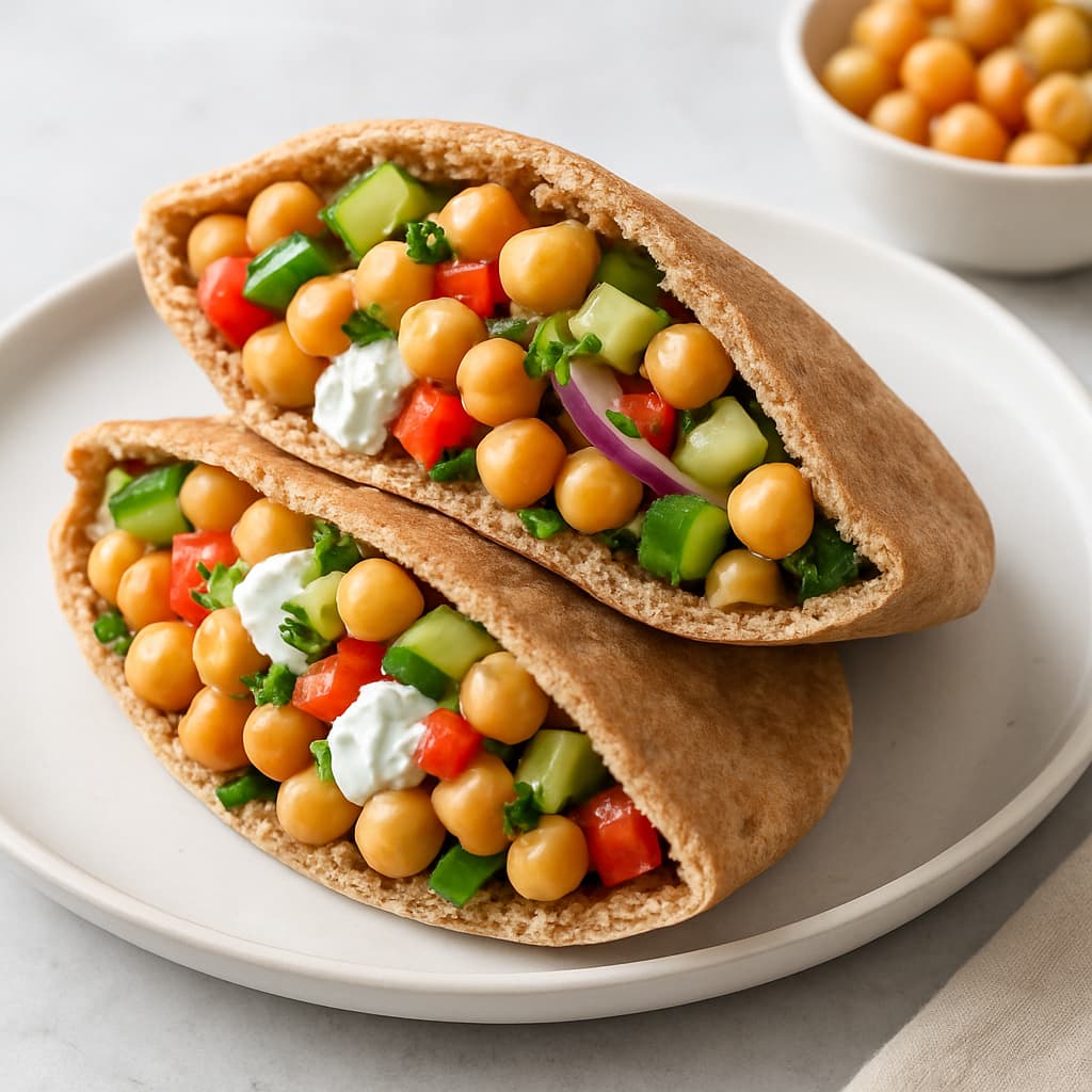 Greek Chickpea Pitas — FamilyPlate recipe