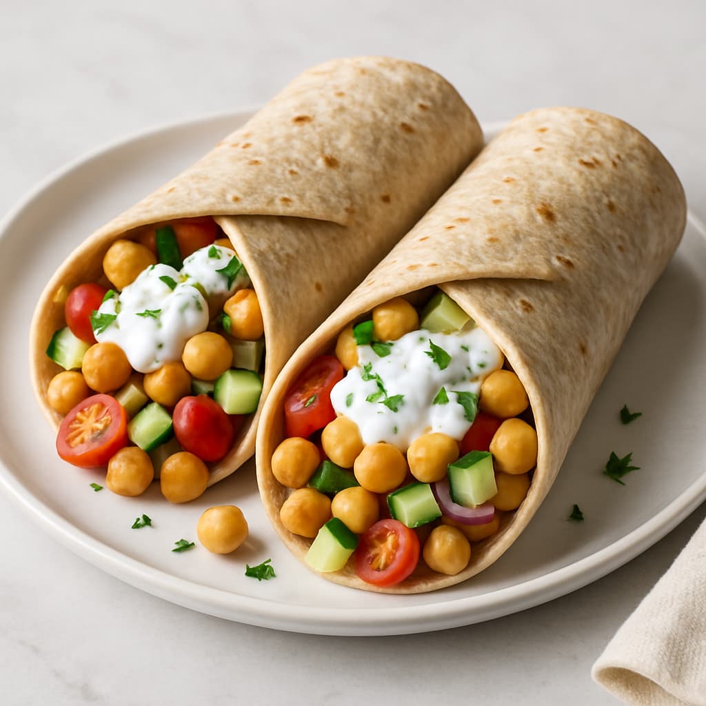 Greek Chickpea Wraps — FamilyPlate recipe