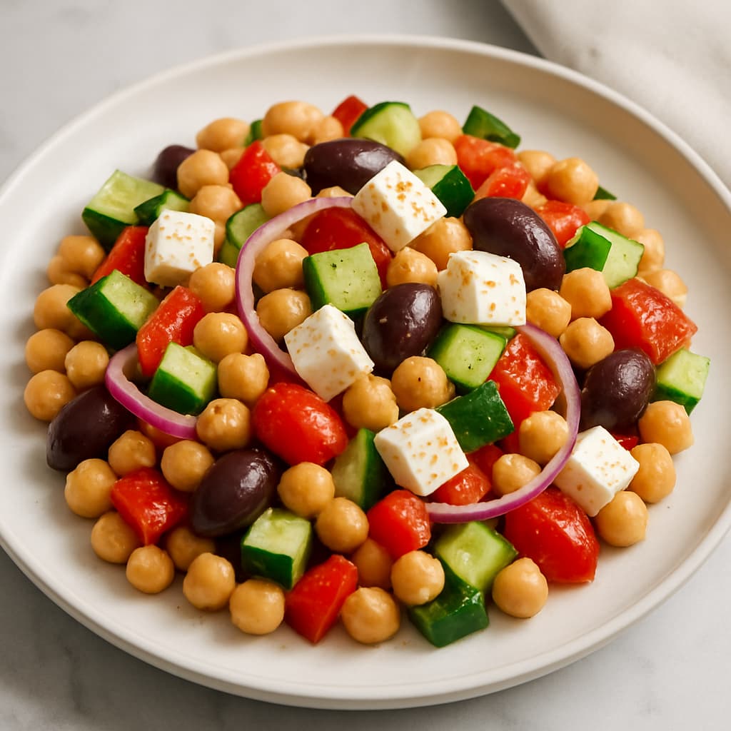 Greek Salad with Chickpeas — FamilyPlate recipe