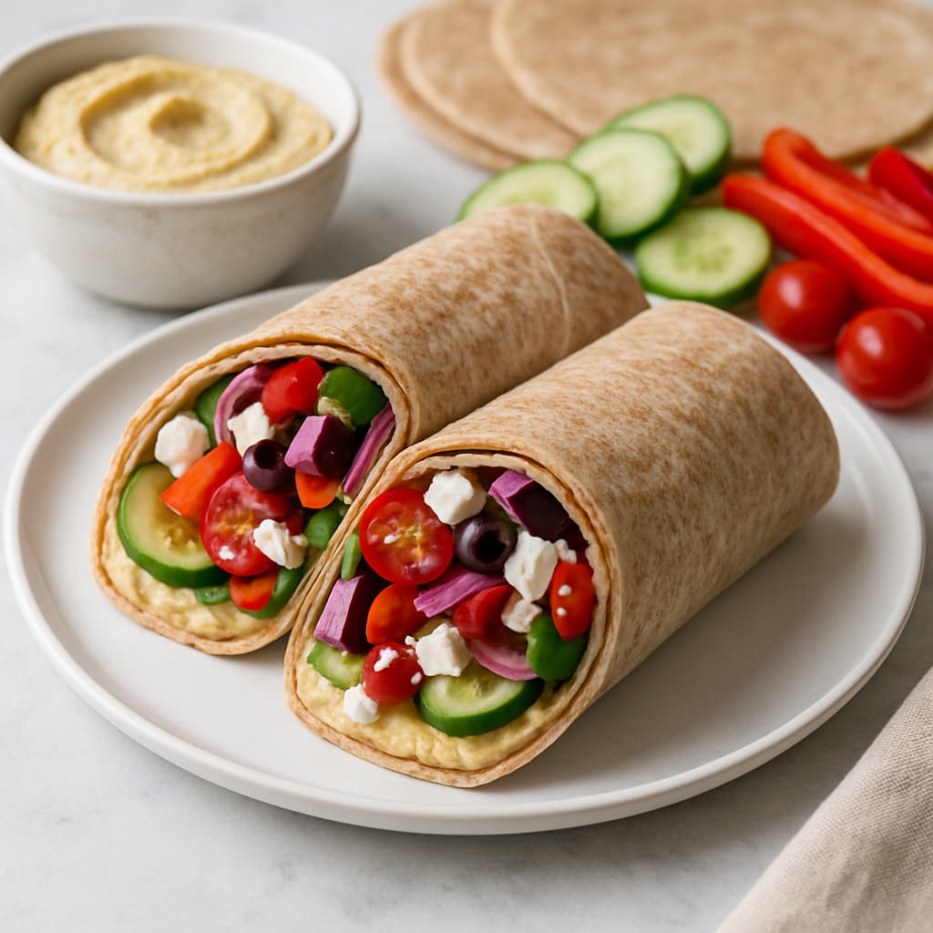 Greek Veggie Wrap — FamilyPlate recipe
