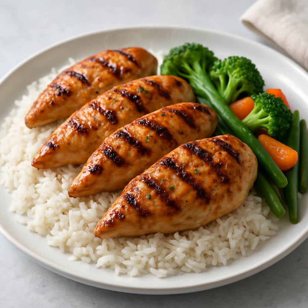 Grilled Chicken with Rice — FamilyPlate recipe