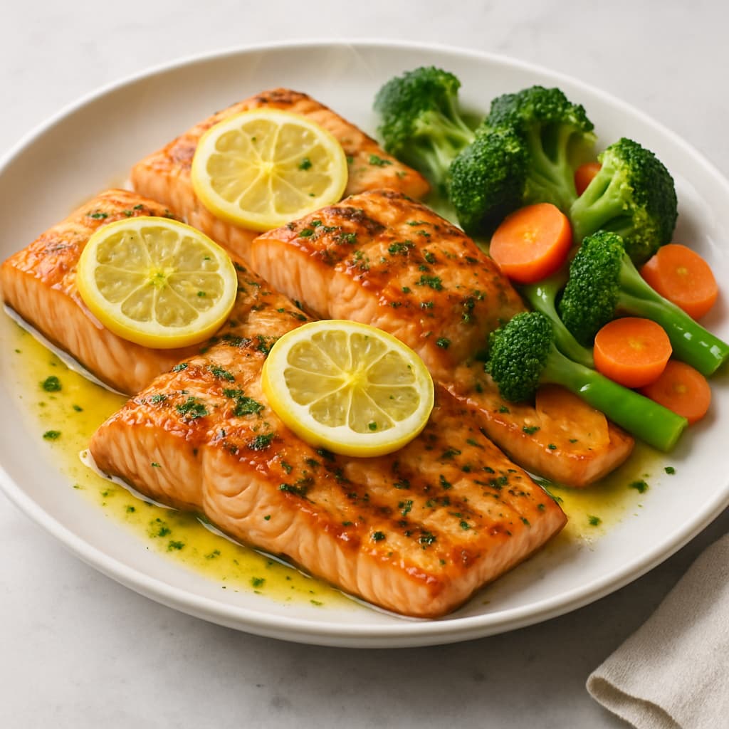 Grilled Lemon Herb Salmon — FamilyPlate recipe