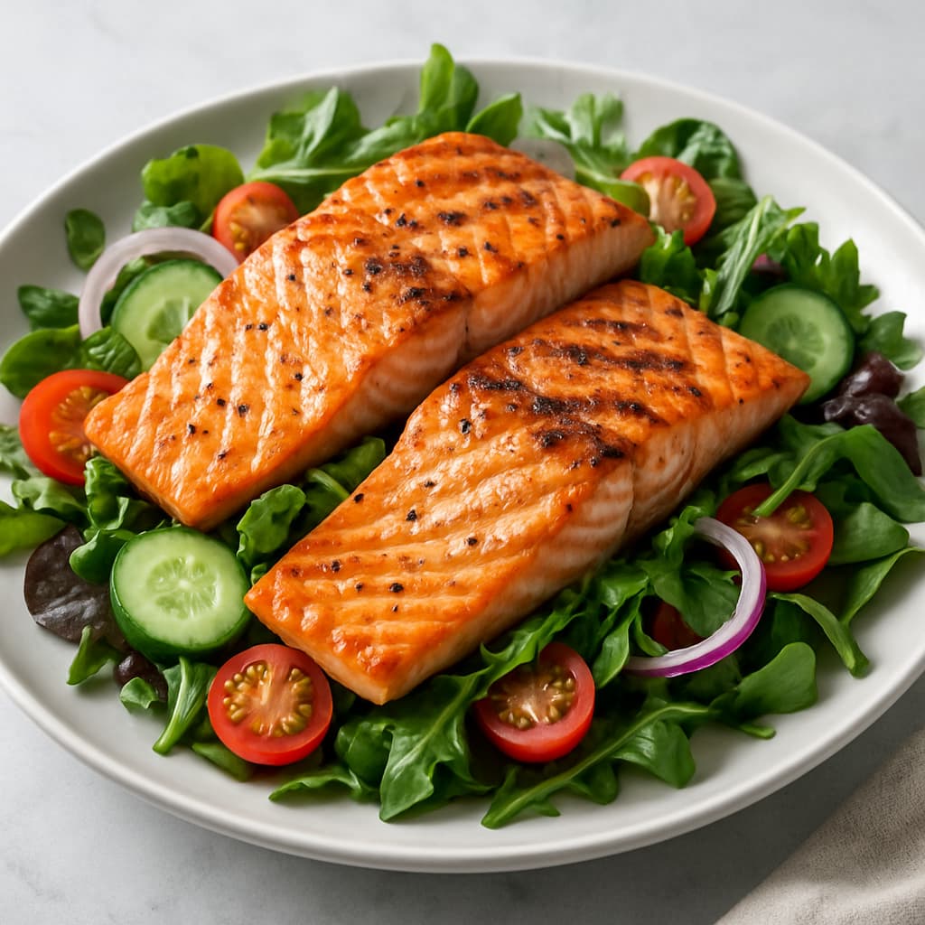 Grilled Salmon Salad — FamilyPlate recipe
