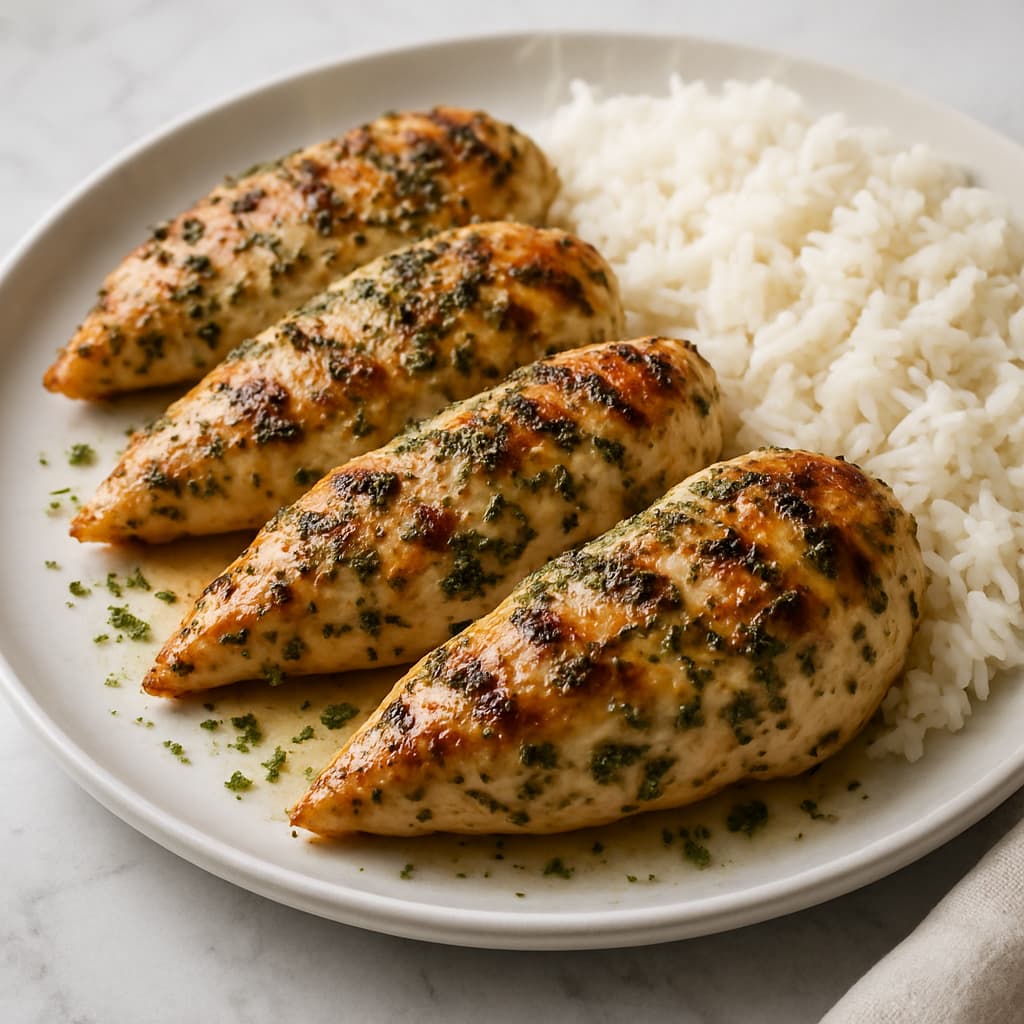 Herb Grilled Chicken with Rice — FamilyPlate recipe