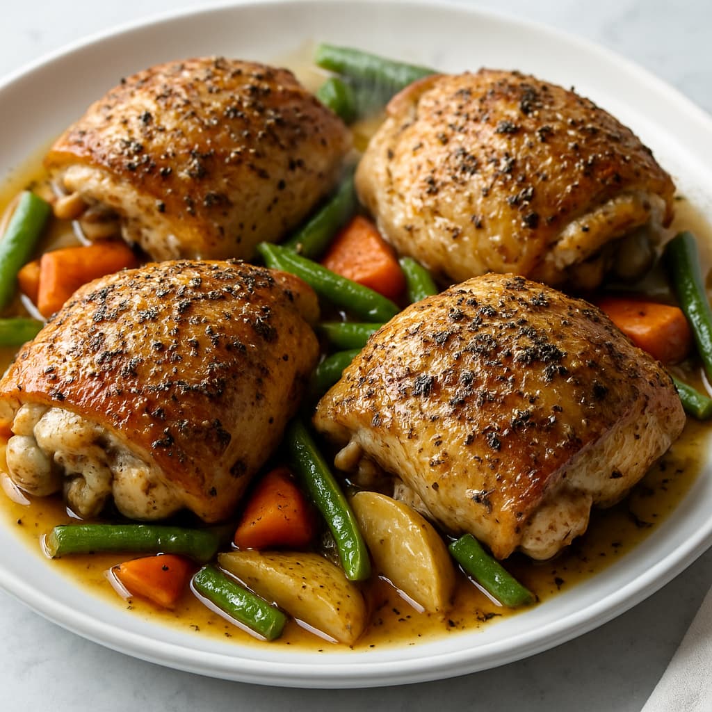 Herb-Roasted Chicken Thighs — FamilyPlate recipe