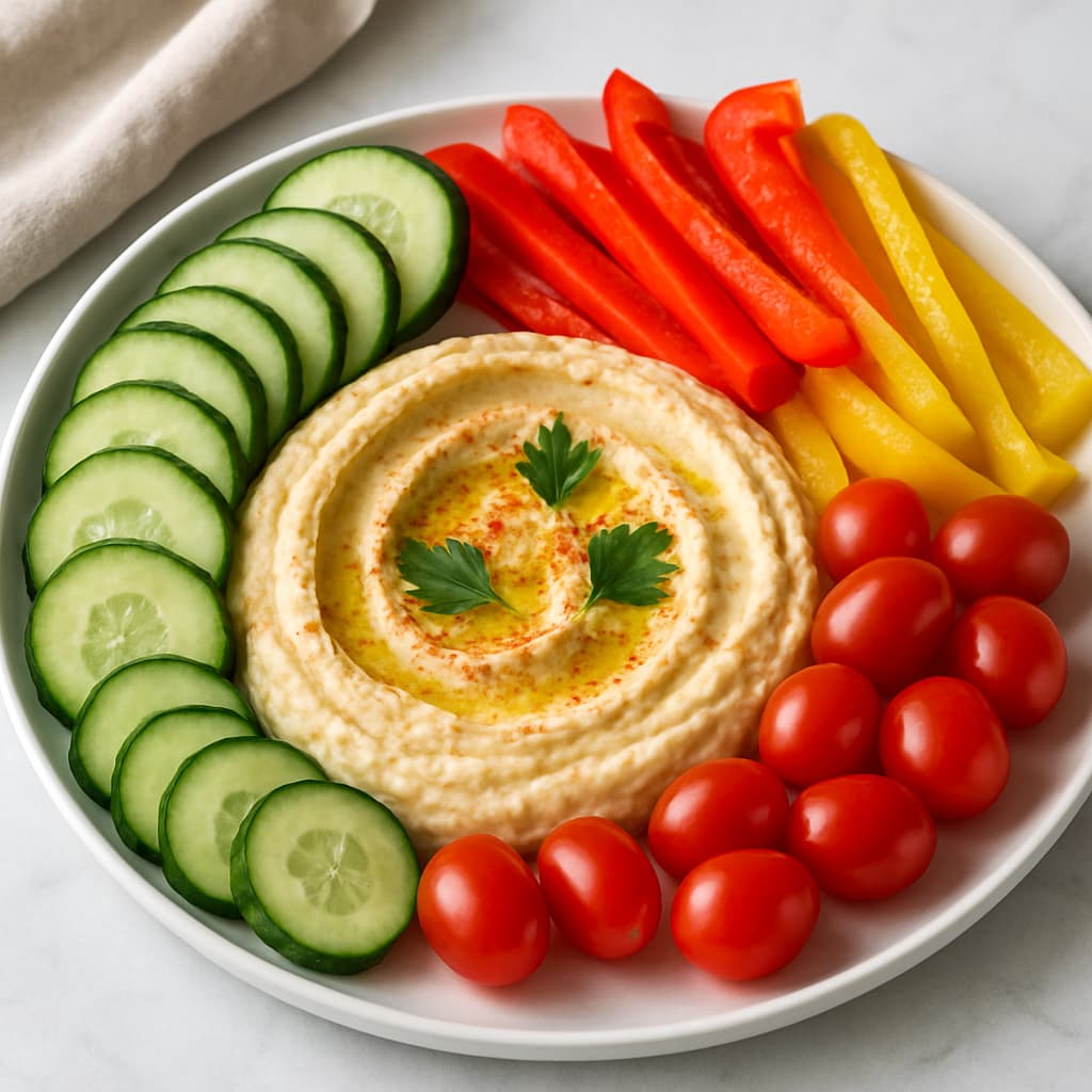 Hummus and Veggie Platter — FamilyPlate recipe