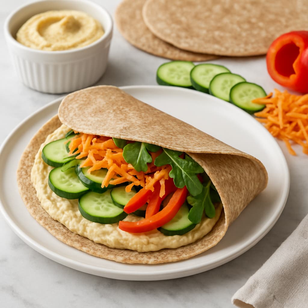 Hummus and Veggie Wrap — FamilyPlate recipe