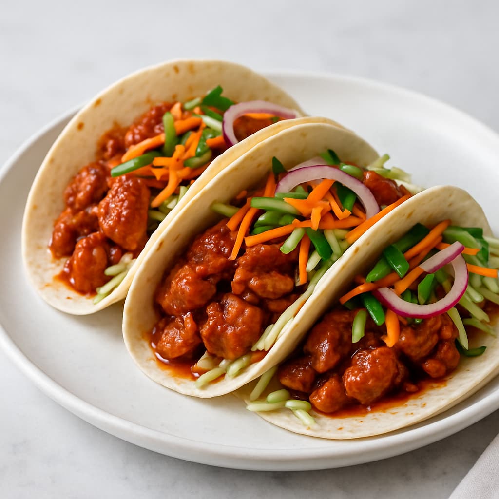 Korean Spicy Chicken Tacos — FamilyPlate recipe