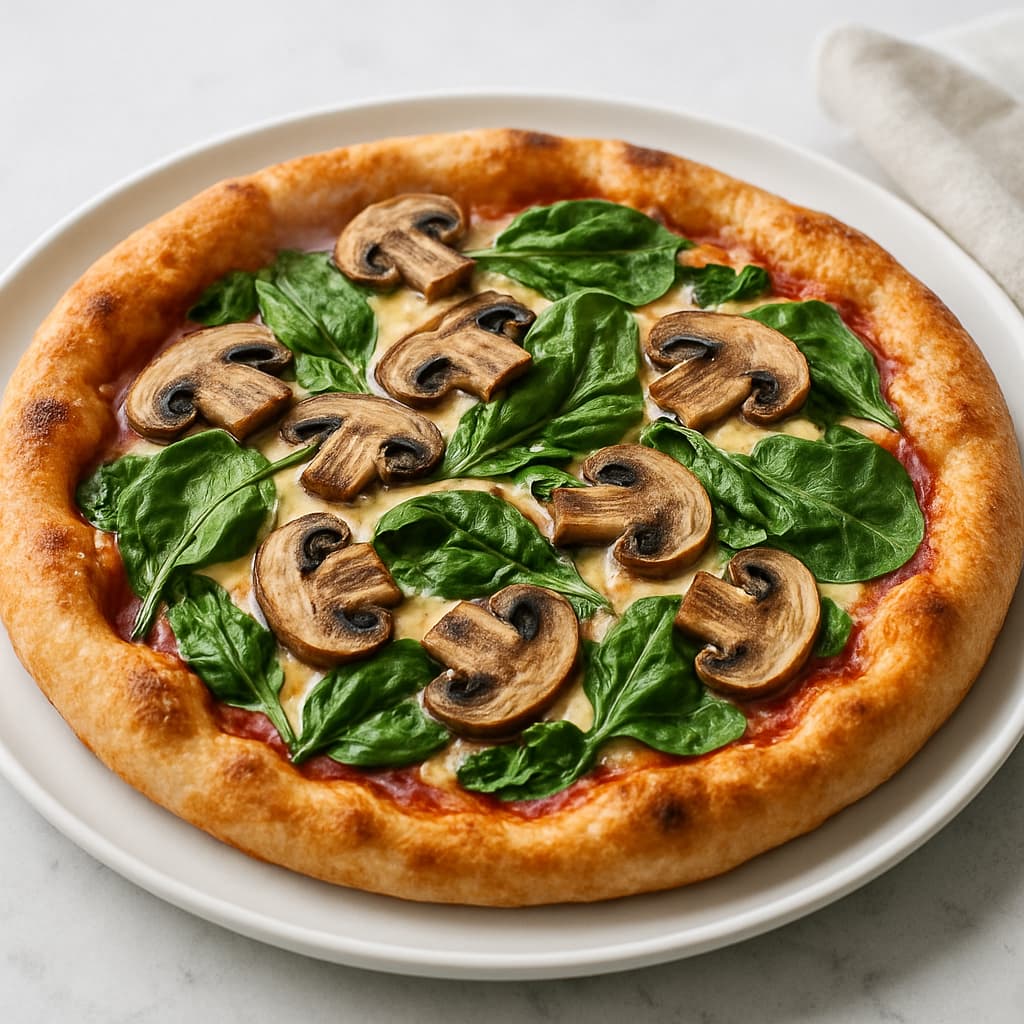 Mushroom and Spinach Pizza — FamilyPlate recipe