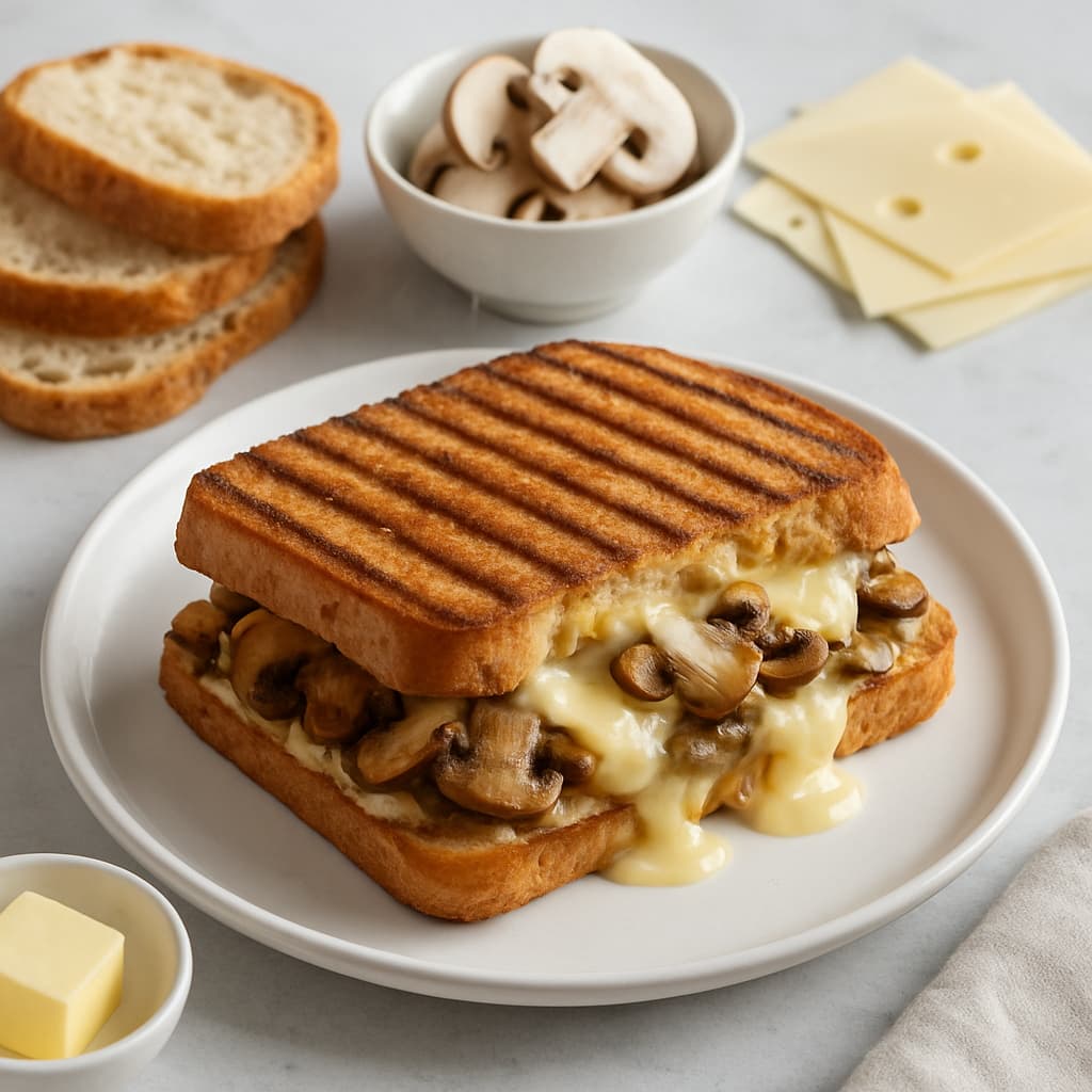 Mushroom & Swiss Cheese Panini — FamilyPlate recipe
