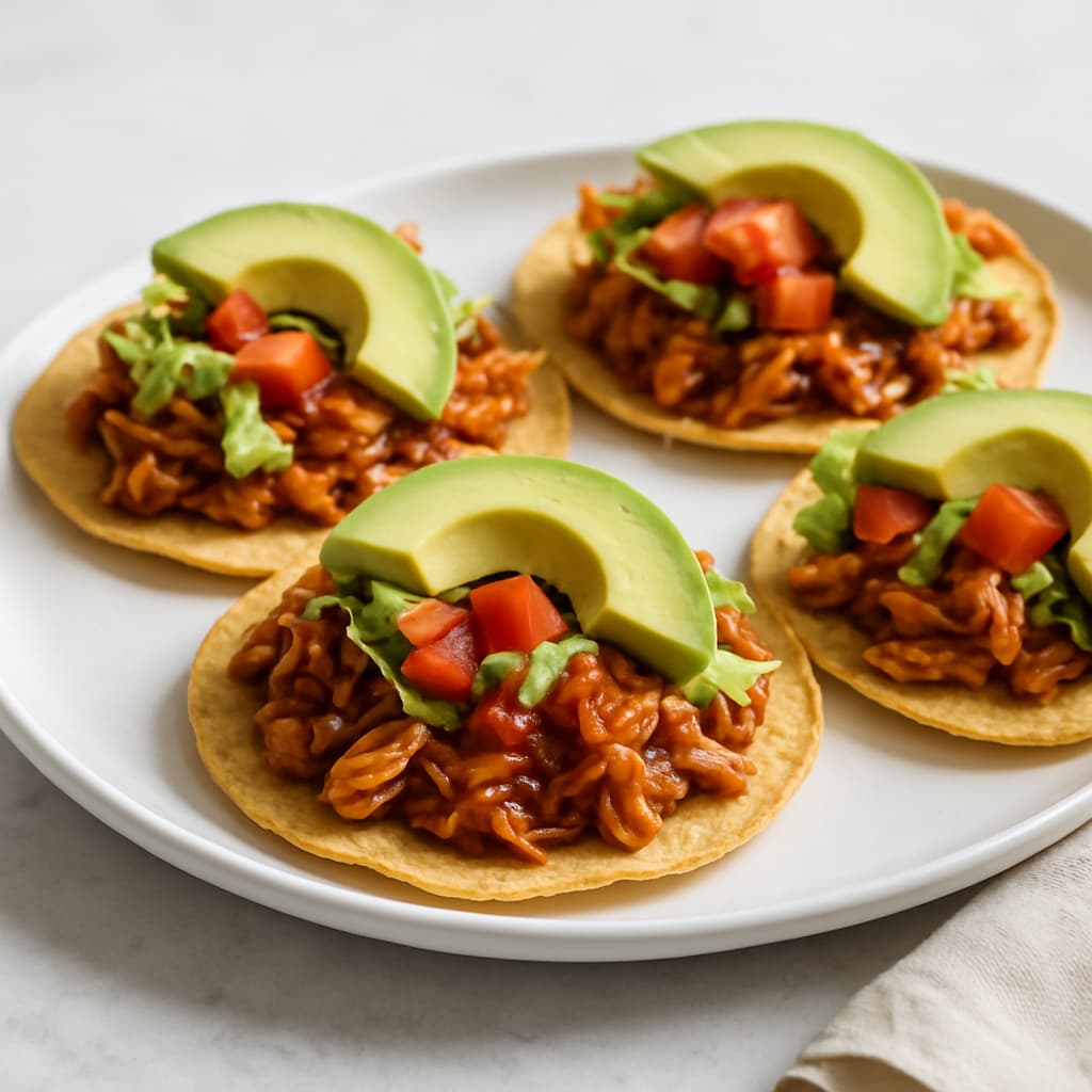 Quick BBQ Chicken Tostadas — FamilyPlate recipe