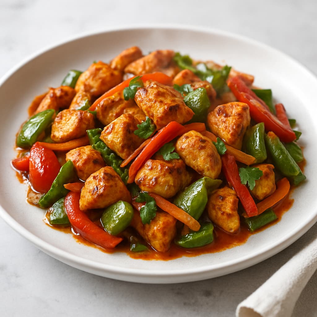 Quick Chicken Tikka Stir-Fry — FamilyPlate recipe