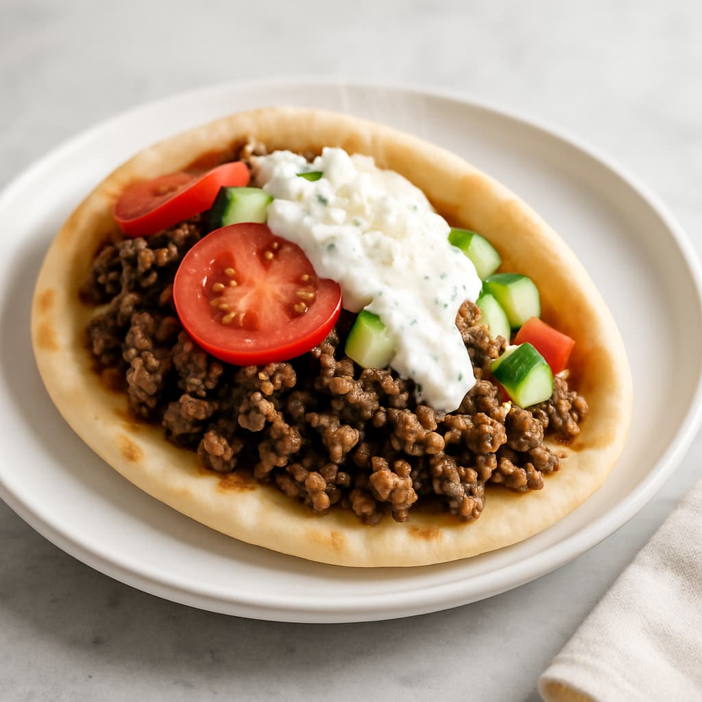 Quick Greek Beef Pita Wraps — FamilyPlate recipe