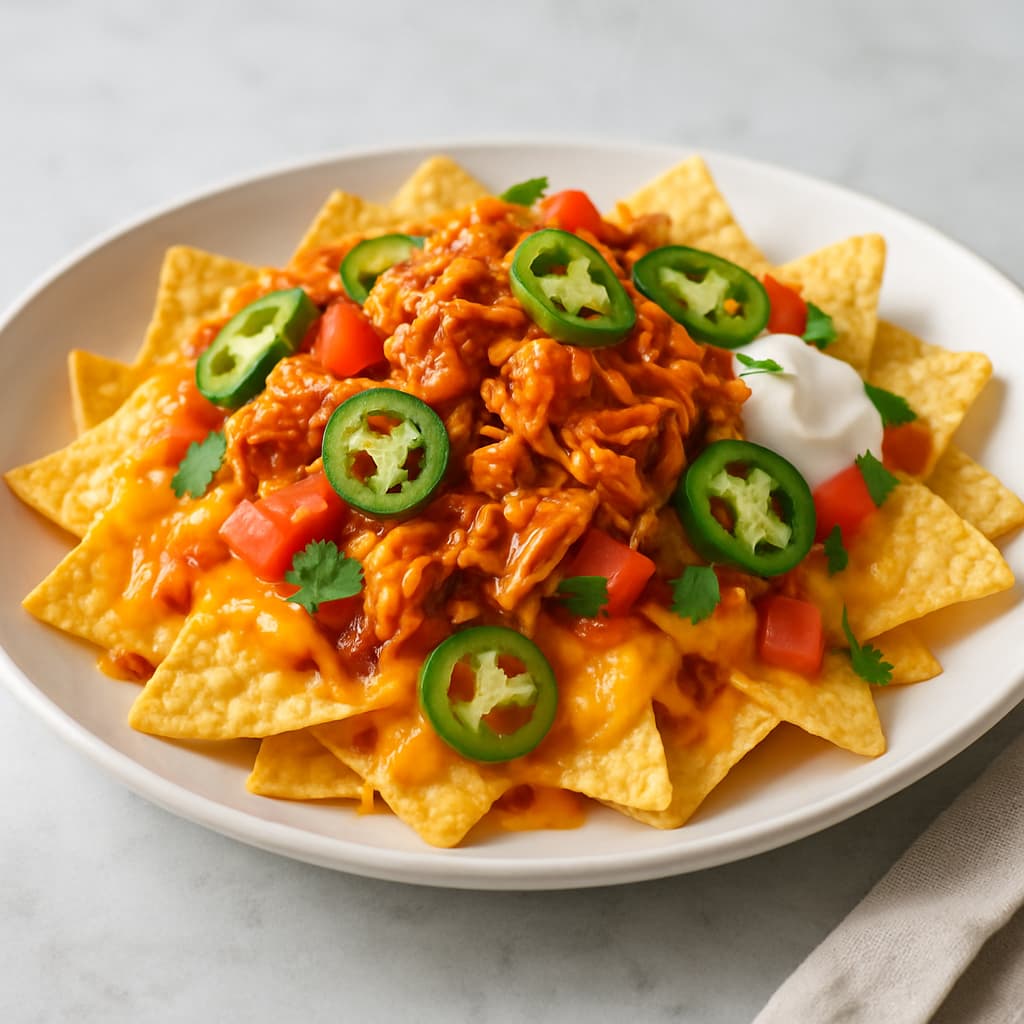 Quick Spicy Chicken Nachos — FamilyPlate recipe