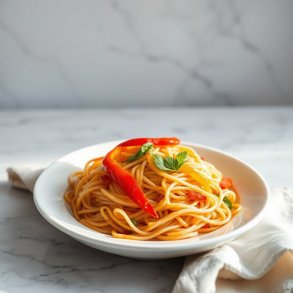 Rice Noodles with Vegetables recipe