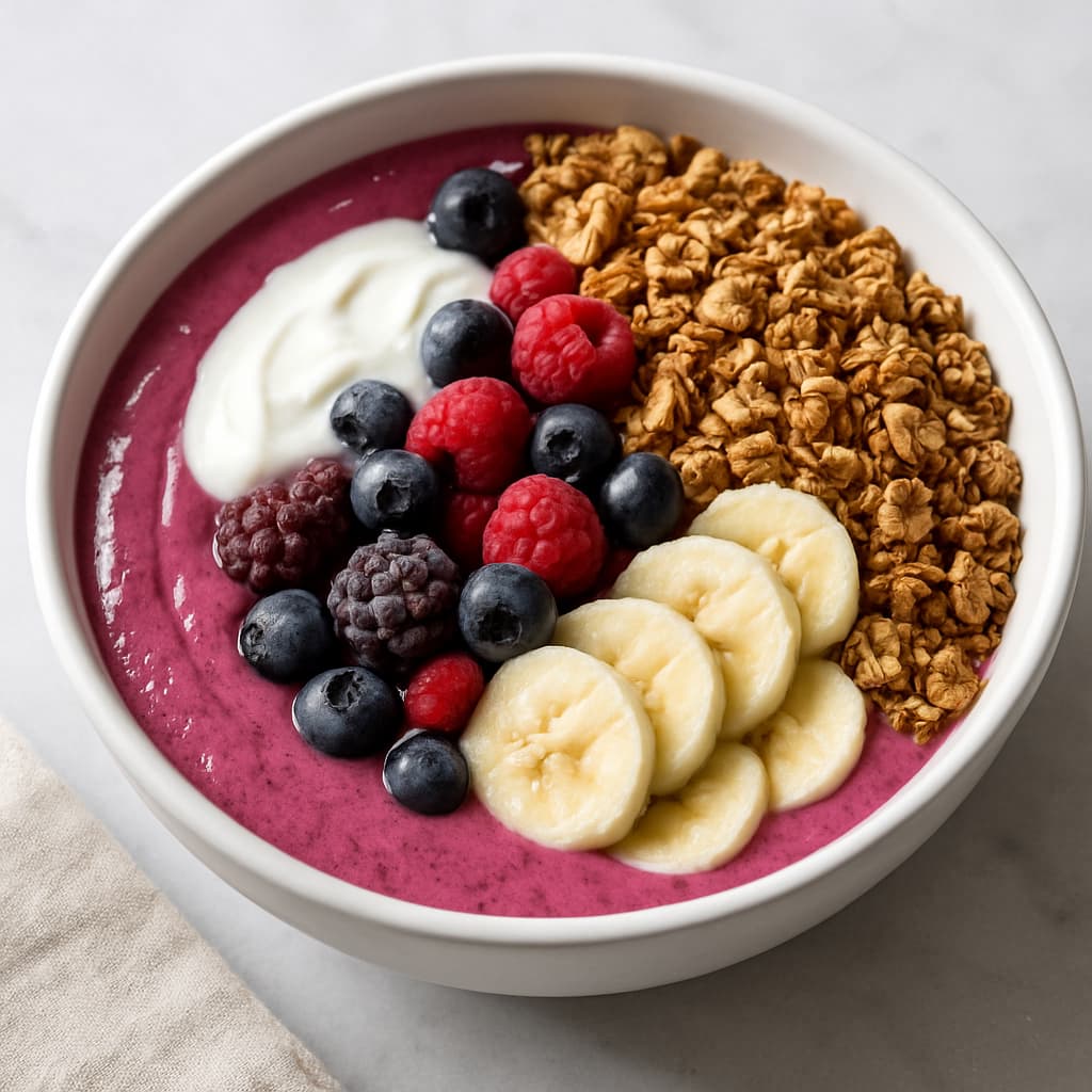 Smoothie Bowl with Granola — FamilyPlate recipe