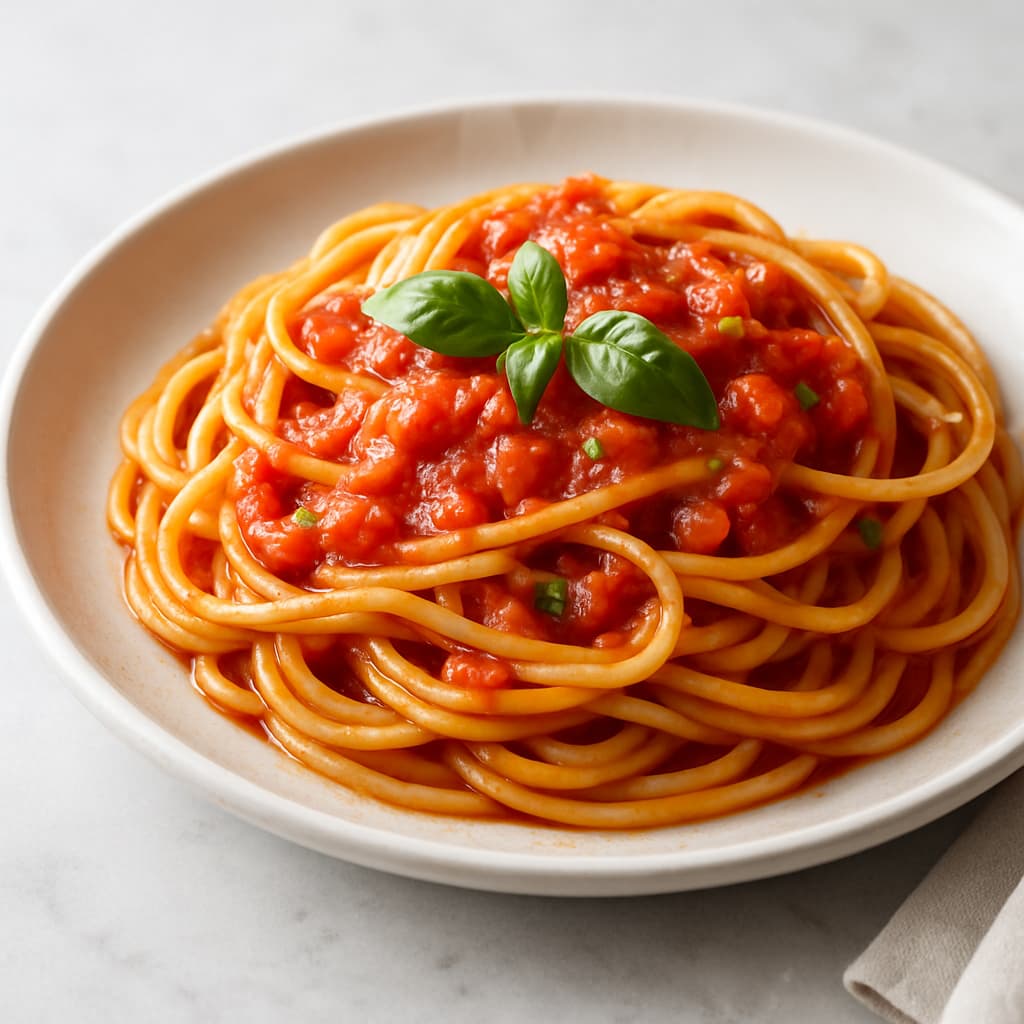 Spaghetti with Tomato Sauce — FamilyPlate recipe