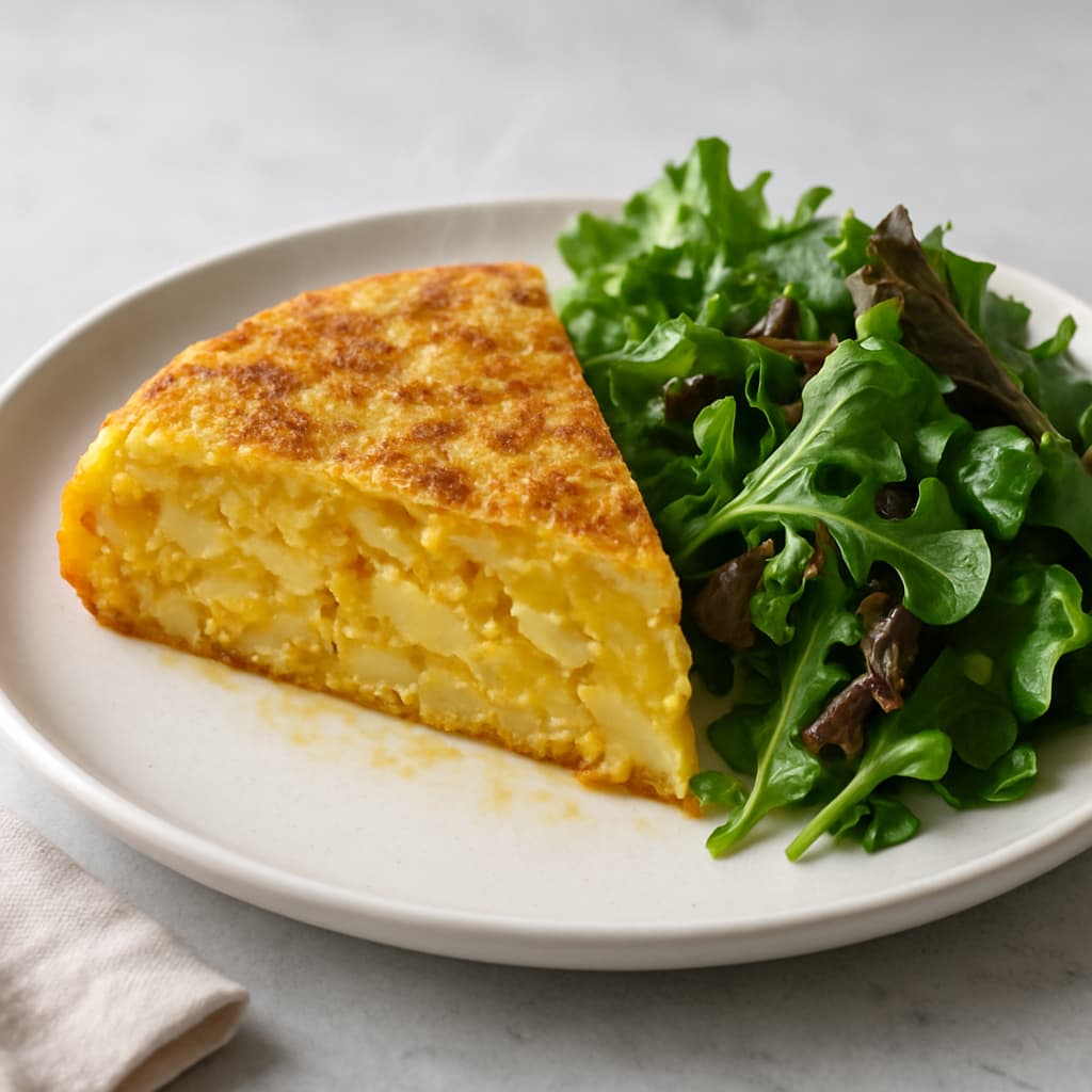 Spanish Tortilla with Salad — Spanish family meal
