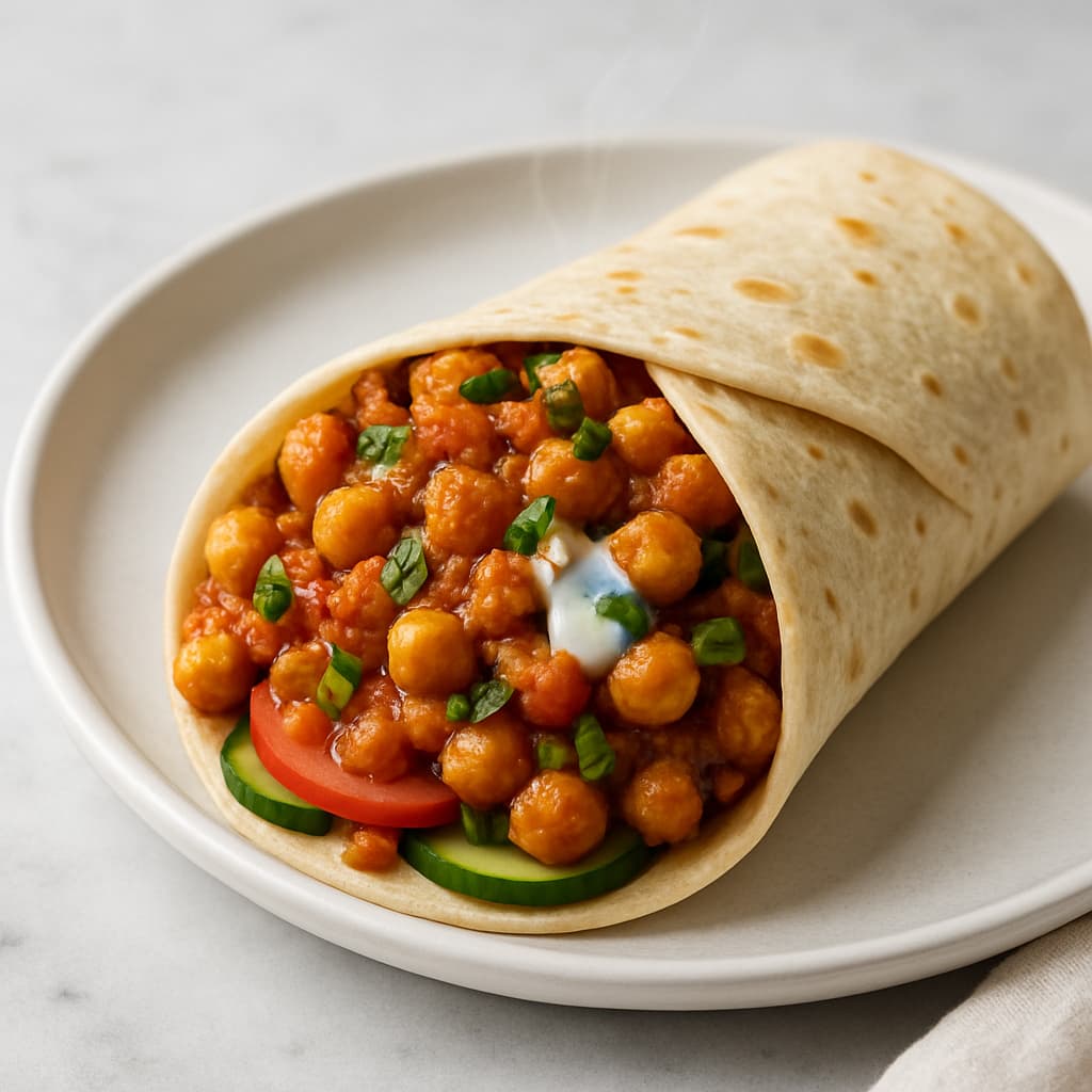 Spicy Chickpea Masala Wrap — FamilyPlate recipe