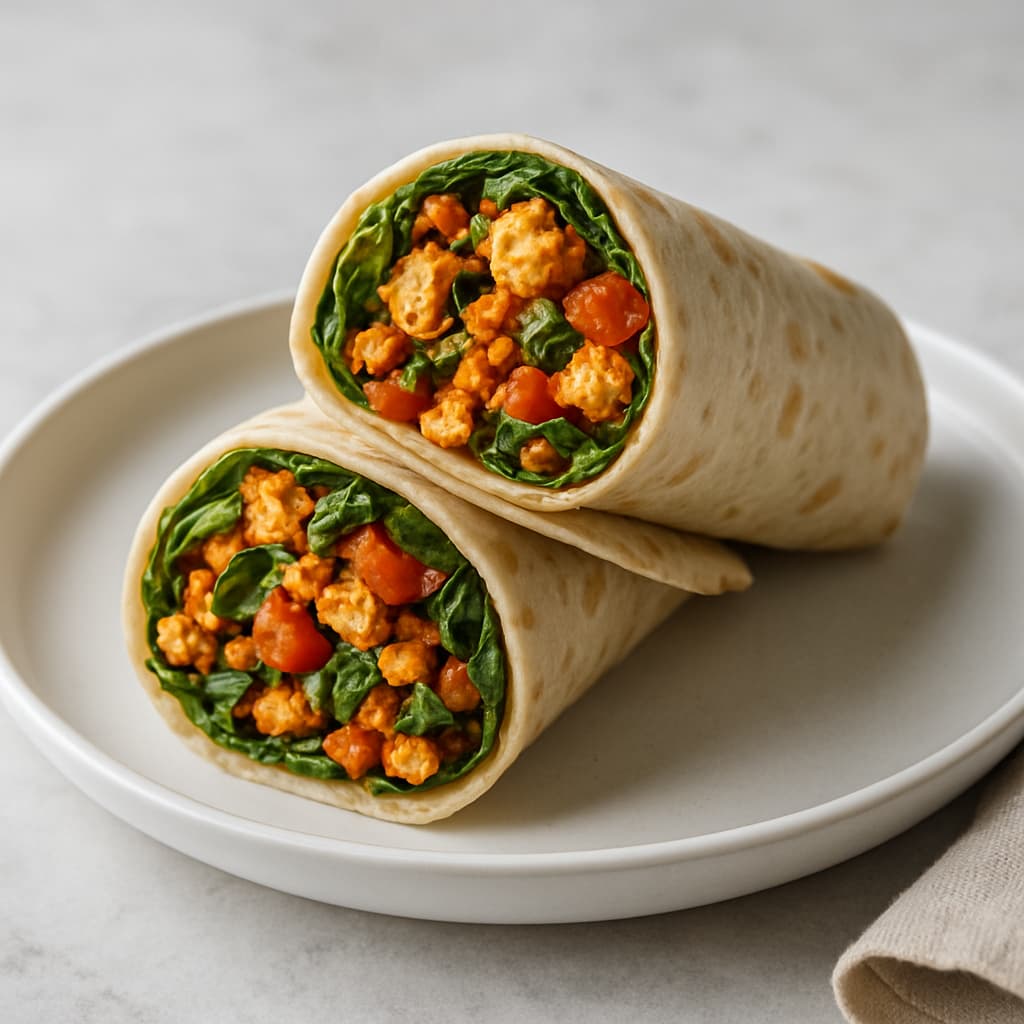 Spicy Paneer and Spinach Wraps — FamilyPlate recipe