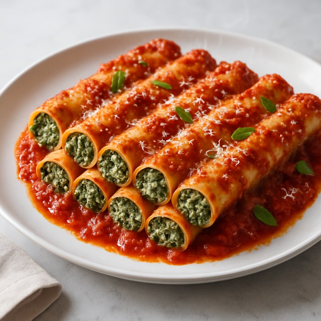 Spinach and Ricotta Cannelloni — FamilyPlate recipe