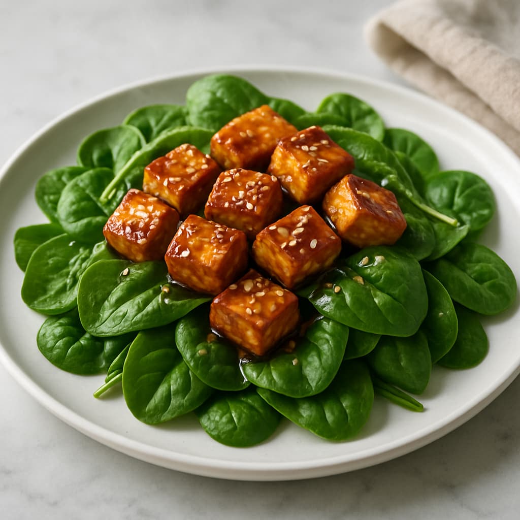 Spinach and Tofu Salad — FamilyPlate recipe