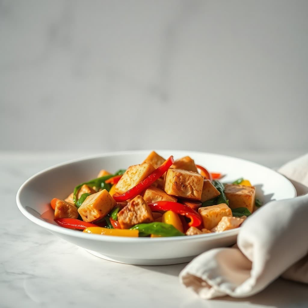 Stir-Fried Tofu with Vegetables — FamilyPlate recipe