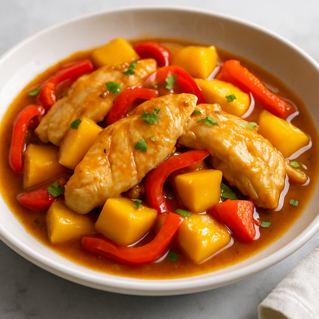 Sweet Thai Fish Mango Stir-Fry — FamilyPlate recipe