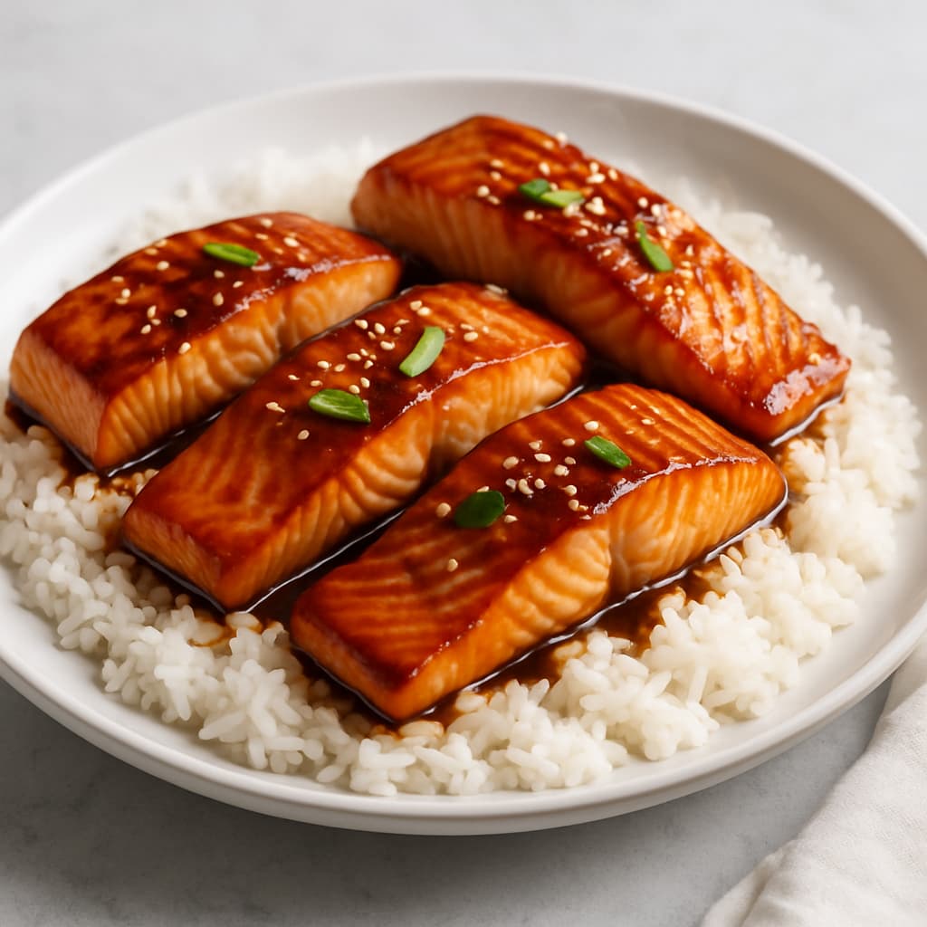 Teriyaki Salmon with Rice — FamilyPlate recipe