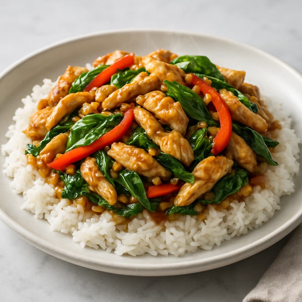 Thai Basil Chicken — Thai family meal