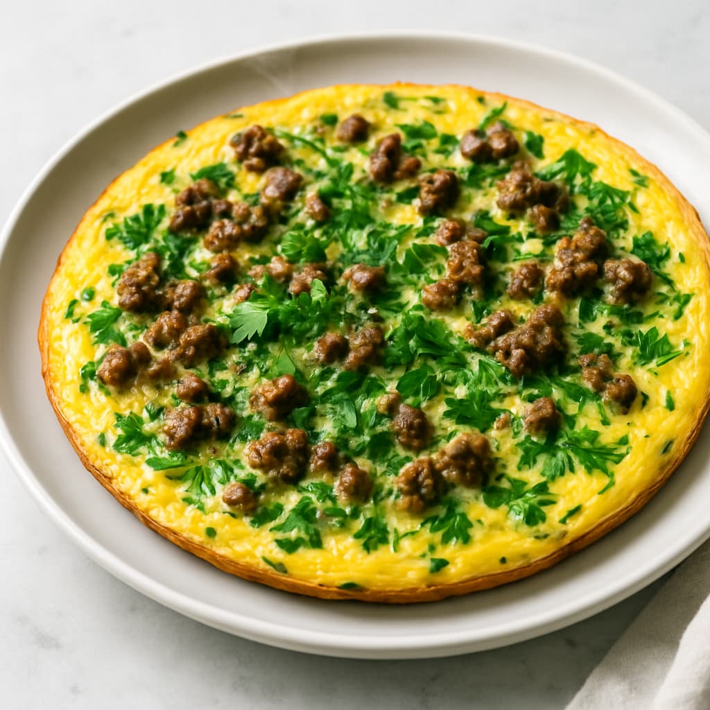 Turkish Herb-Lamb & Egg Frittata — FamilyPlate recipe