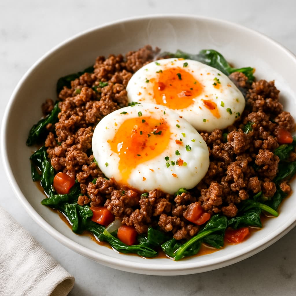 Turkish Lamb & Poached Egg Bowl — FamilyPlate recipe